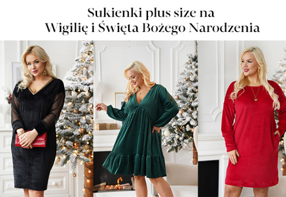 Sukienki plus size na Wigilię i Święta Bożego Narodzenia - inspiracje 2022